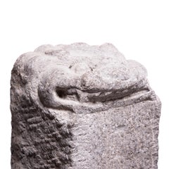 Scultura di guardiano in pietra cinese del XVIII secolo