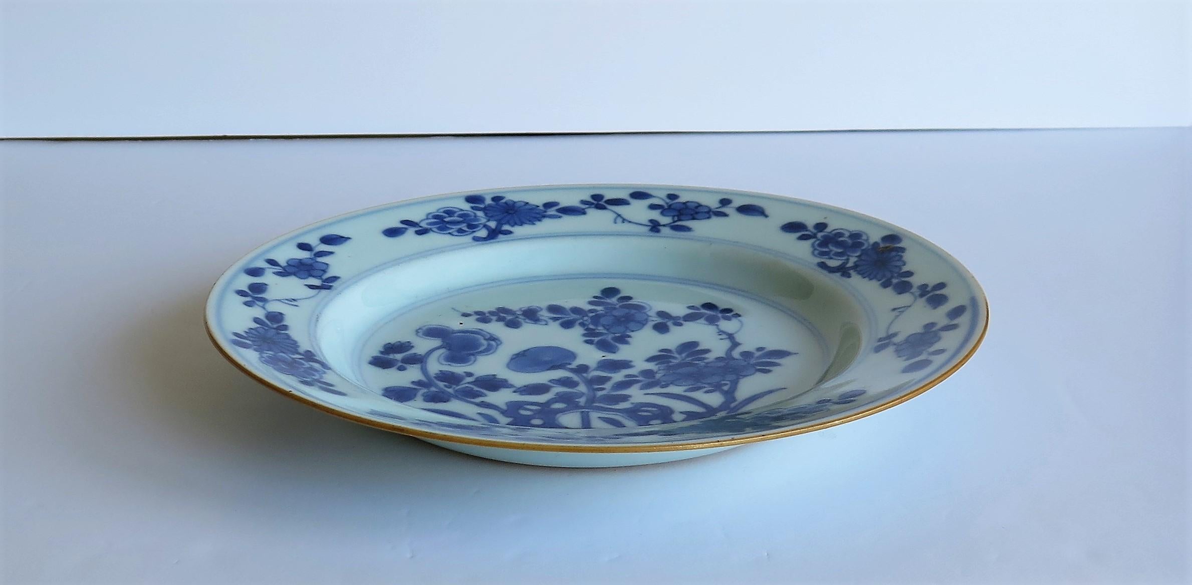 Early 18th Century Chinese Porcelain Blue and White Plate or Dish, Qing Ca 1730 6