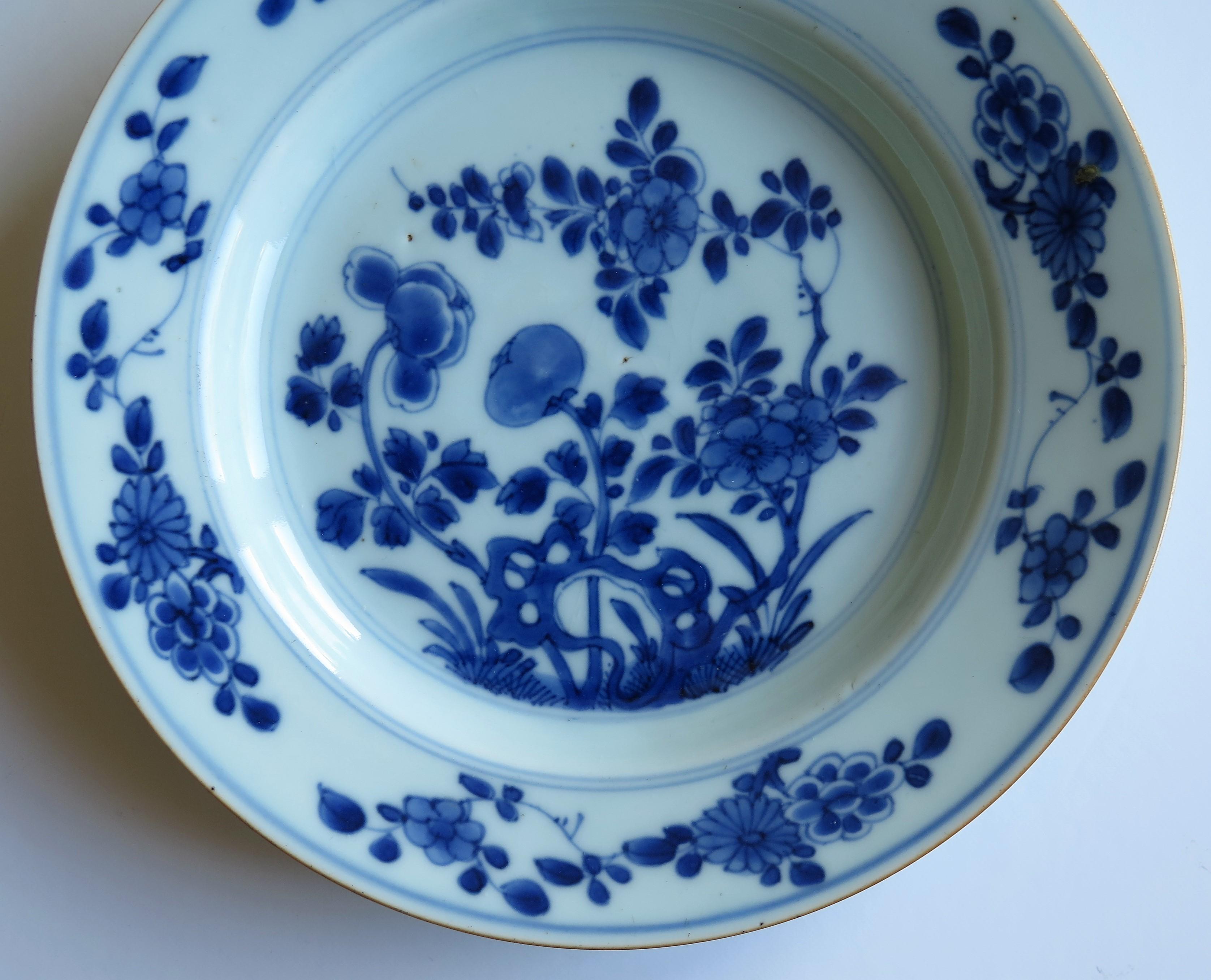 Early 18th Century Chinese Porcelain Blue and White Plate or Dish, Qing Ca 1730 10