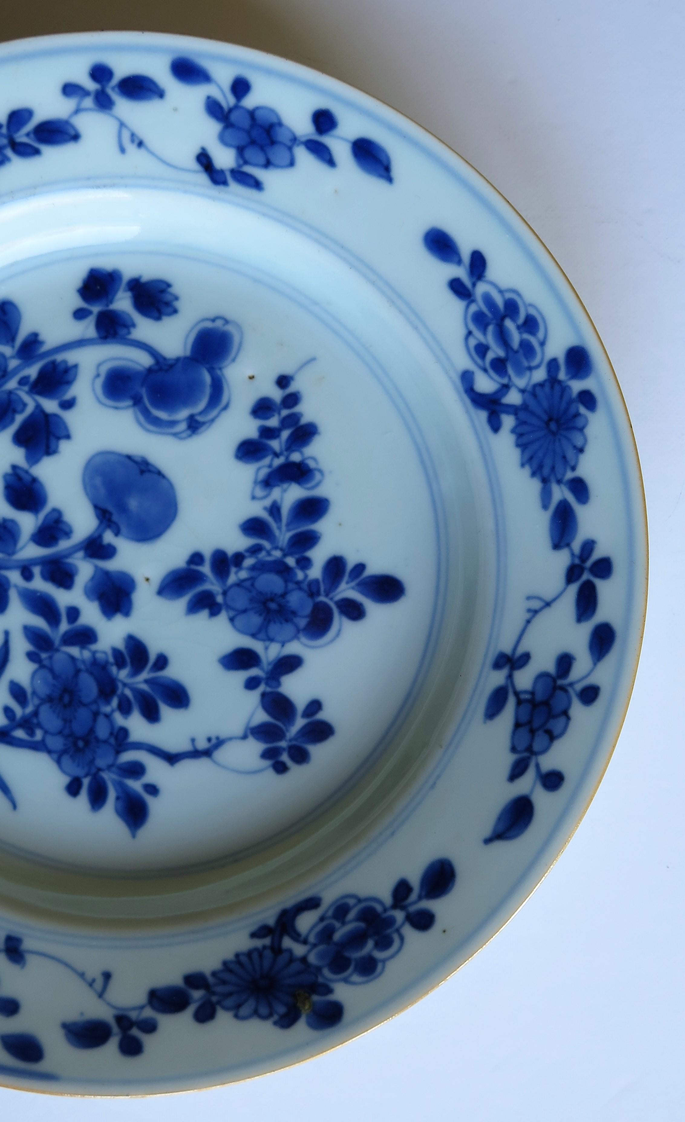 Early 18th Century Chinese Porcelain Blue and White Plate or Dish, Qing Ca 1730 11