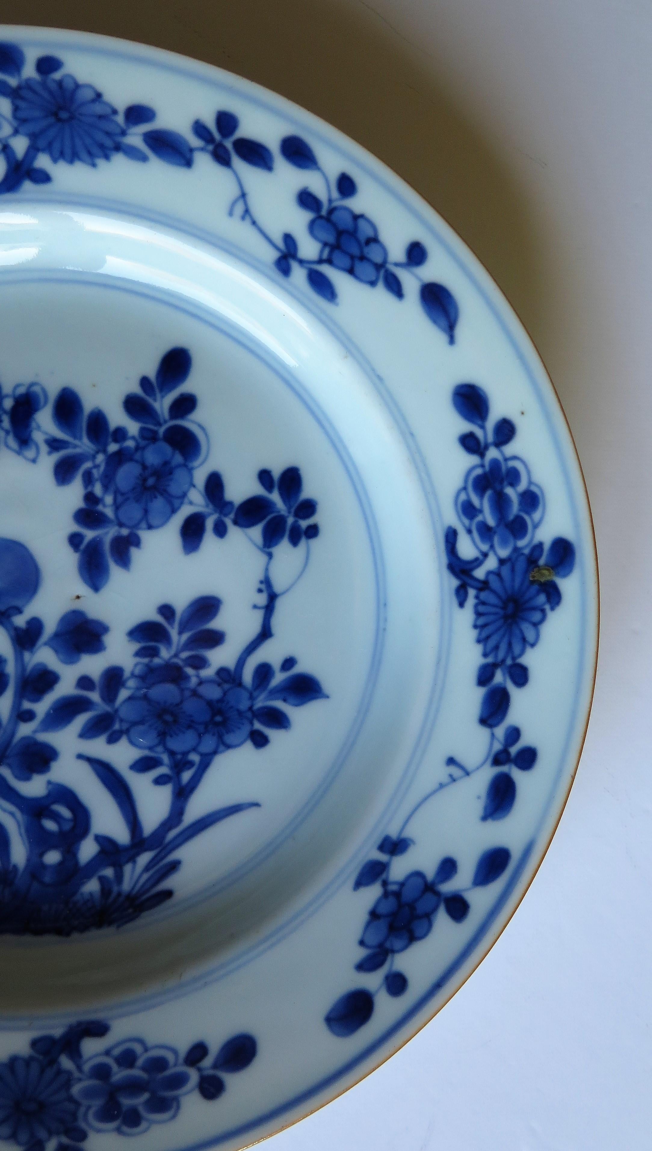 Early 18th Century Chinese Porcelain Blue and White Plate or Dish, Qing Ca 1730 12