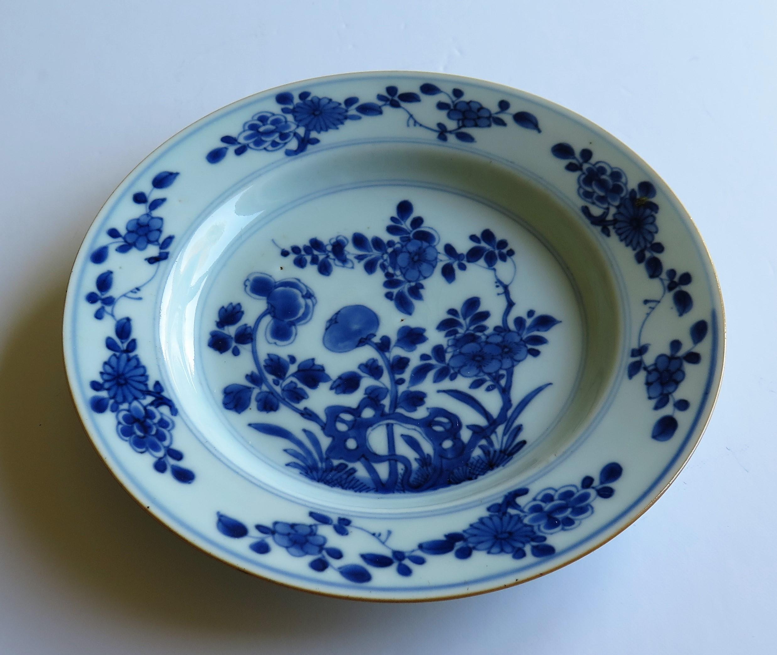 Early 18th Century Chinese Porcelain Blue and White Plate or Dish, Qing Ca 1730 4