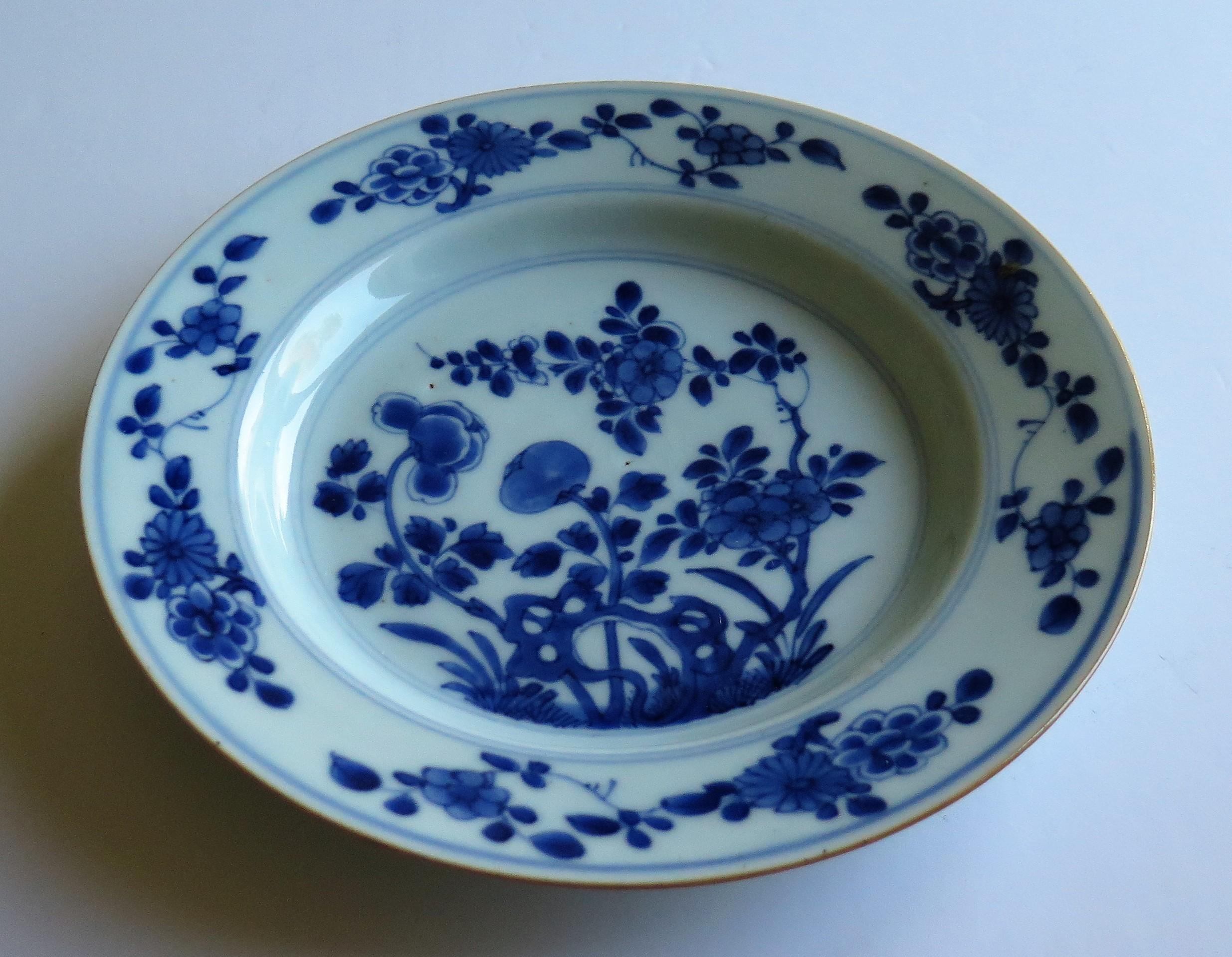 Early 18th Century Chinese Porcelain Blue and White Plate or Dish, Qing Ca 1730 5