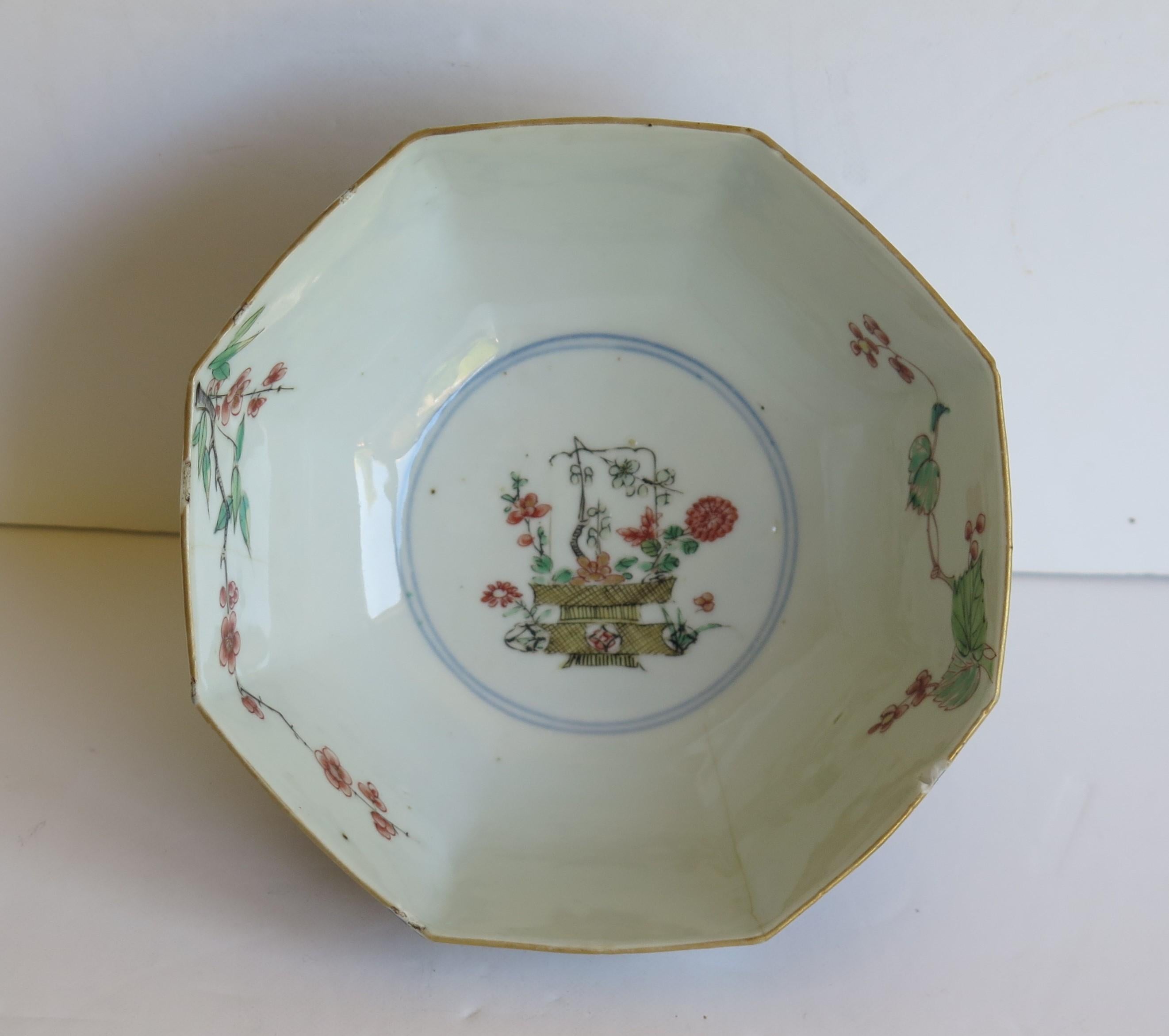 18thC Chinese Export Bowl porcelain, Qing Yongzheng or Kangxi Circa 1720 3
