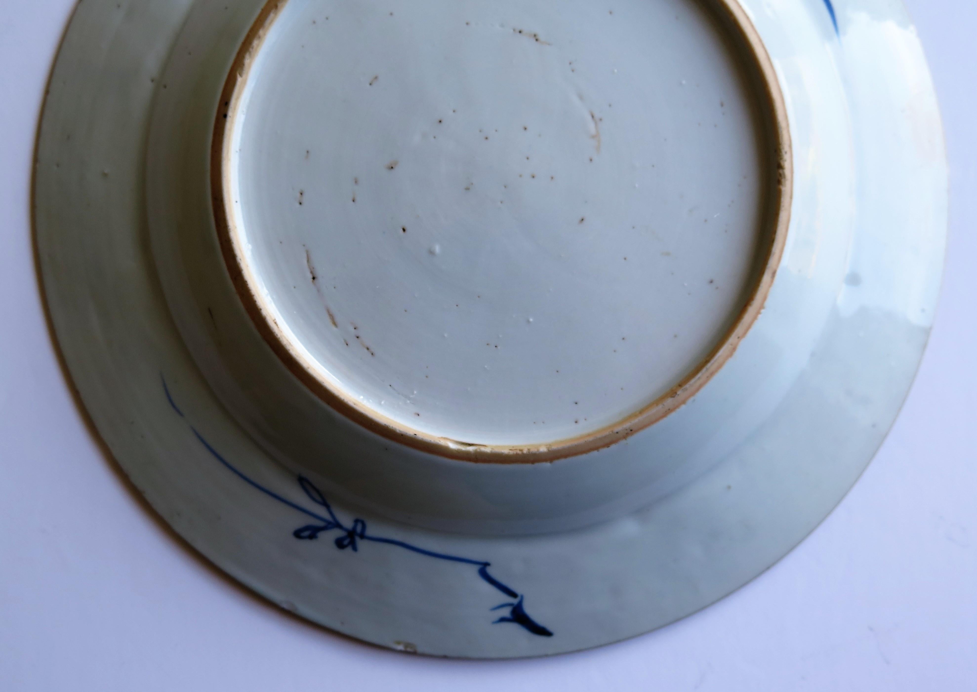 Early 18th Century Chinese Porcelain Plate Blue and White, Qing circa 1730 12