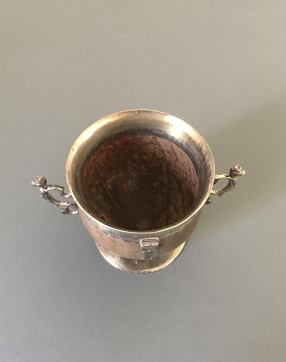 Early 18th Century Coconut and Silver Cup For Sale 2