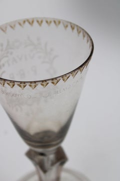 Early 18th Century commemorative Glass engraved Vivat PBR 1721 The Netherlands