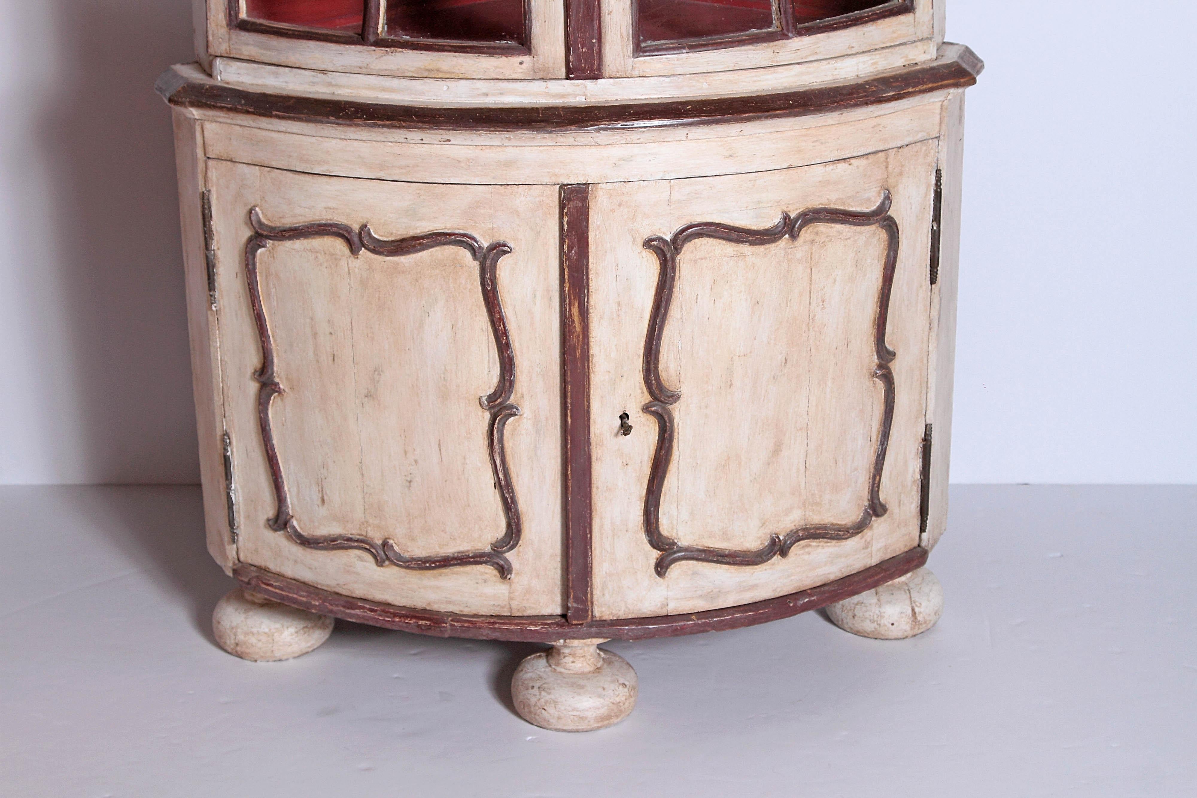 French Provincial Early 18th Century Continental Corner Cabinet