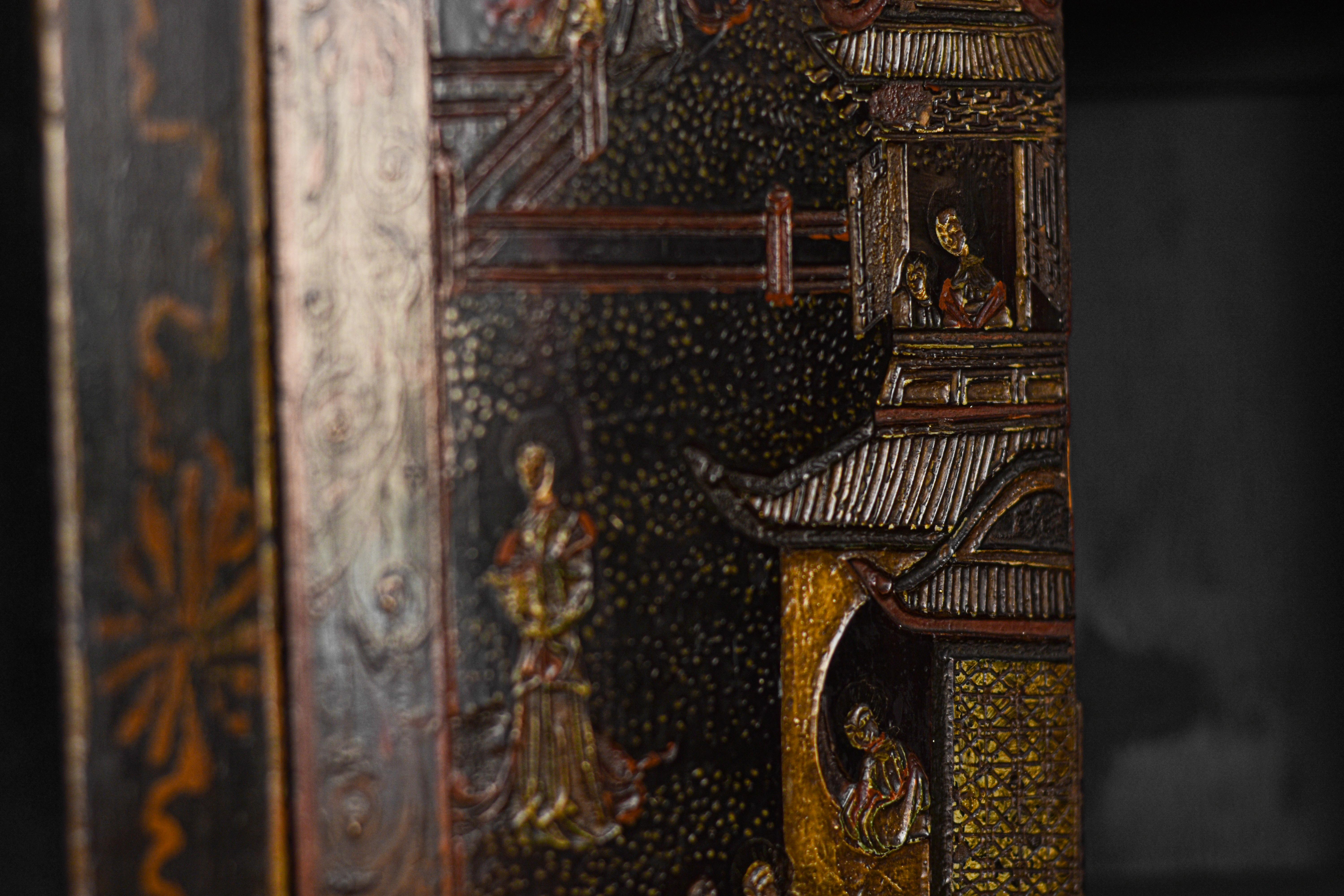XVIIIe siècle Cabinet d'angle en laque de Coromandel du début du 18e siècle en vente