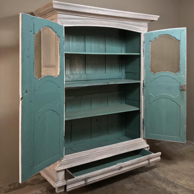 Early 18th Century Country French Armoire, Bookcase For Sale at 1stdibs