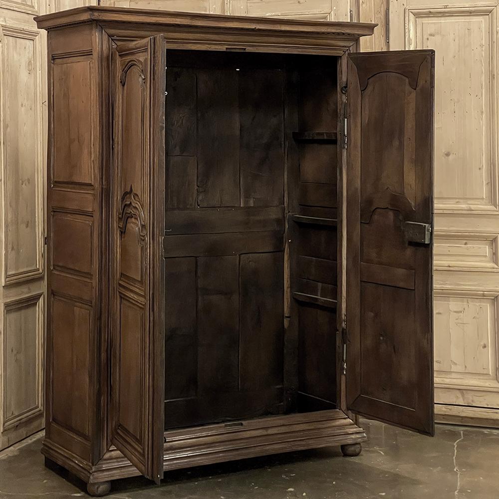 Chestnut Early 18th Century Country French Louis XIII Armoire For Sale