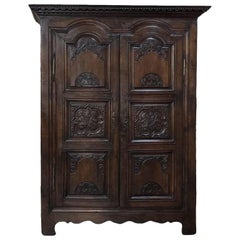 Early 18th Century Country French Louis XIV Period Armoire from Rennes