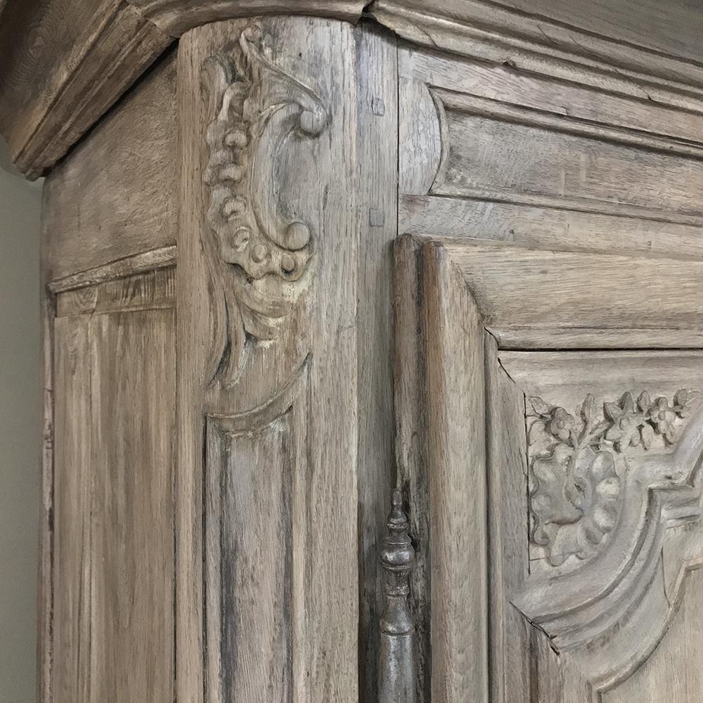 Early 18th Century Country Stripped French Armoire 3