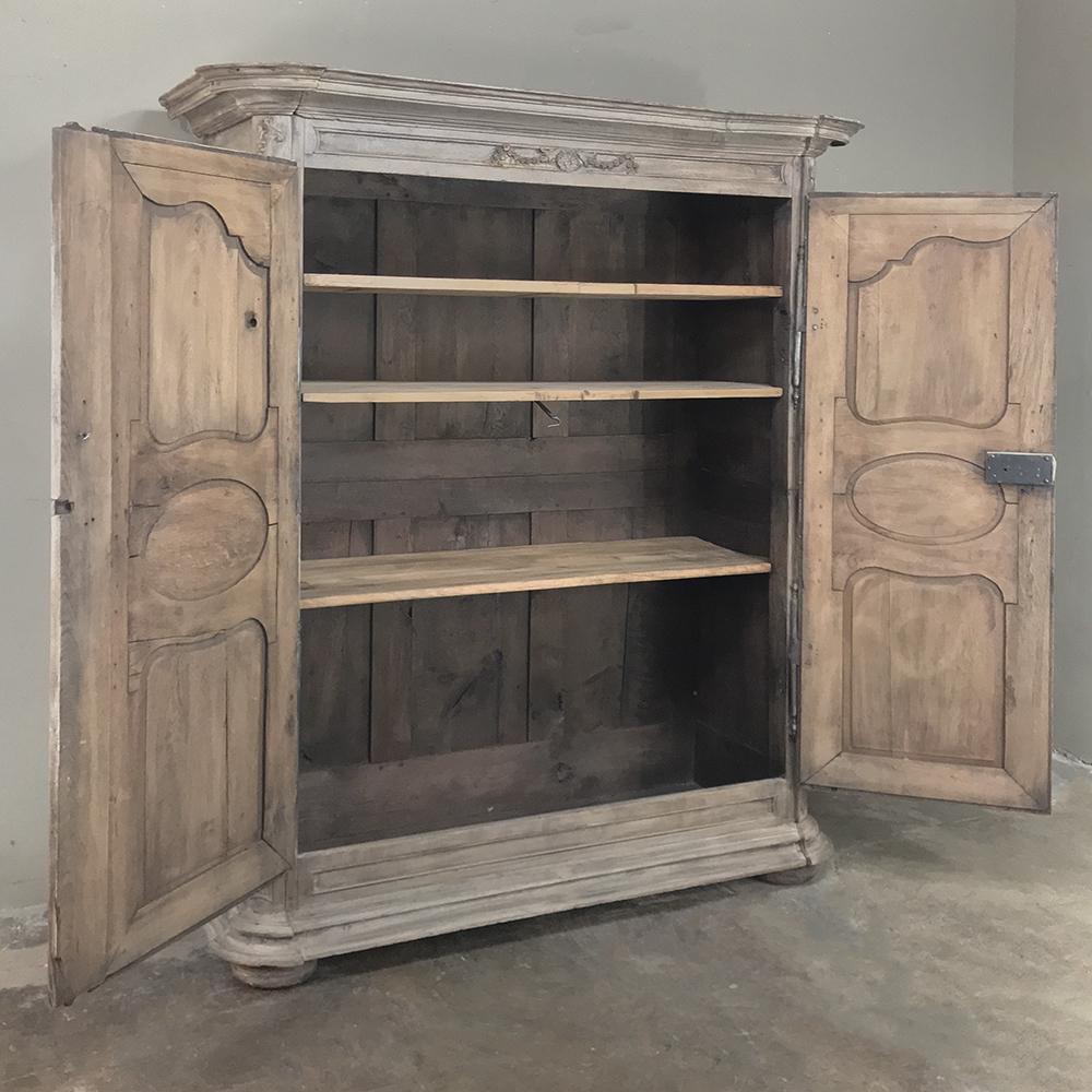 Louis XIV Early 18th Century Country Stripped French Armoire