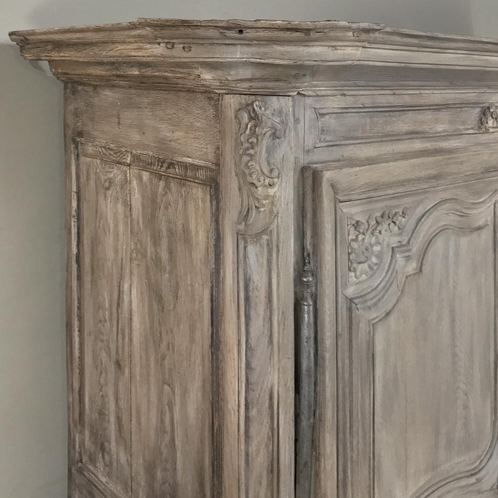 Mid-18th Century Early 18th Century Country Stripped French Armoire