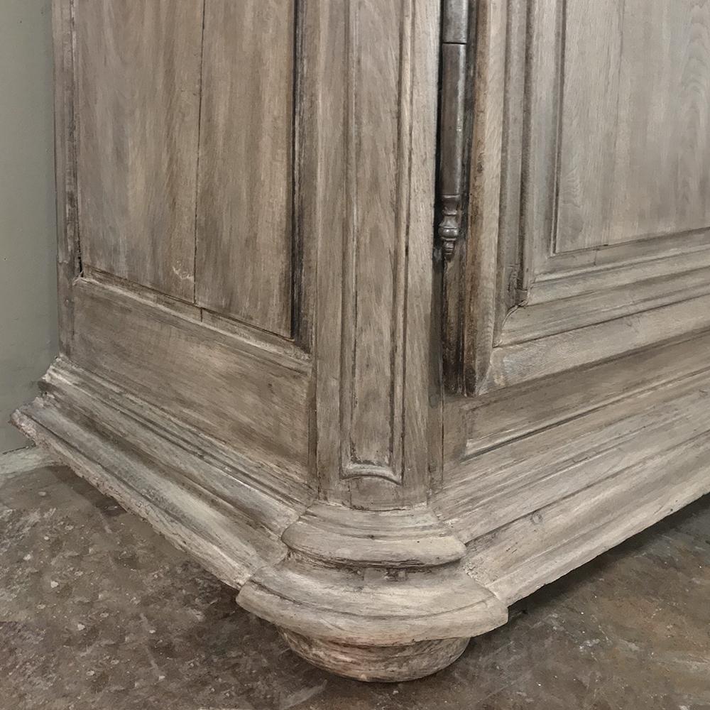 Oak Early 18th Century Country Stripped French Armoire