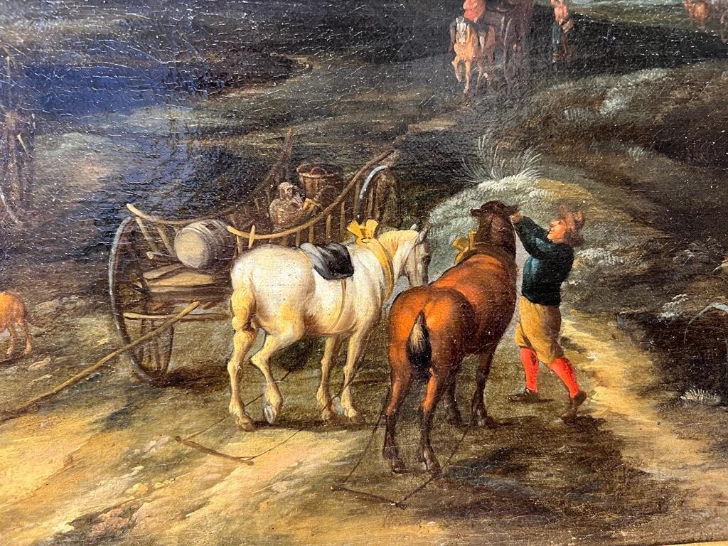 Peinture de paysage hollandais du début du 18e siècle attribuée à Théobald Michau en vente 1
