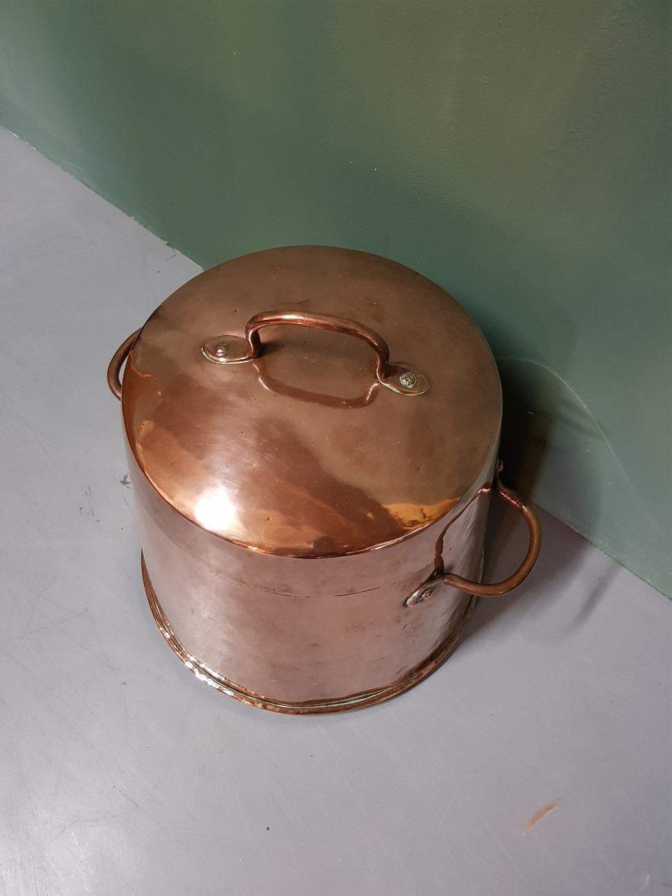 Hand-Crafted Early 18th Century Dutch Red Copper Coal Bin