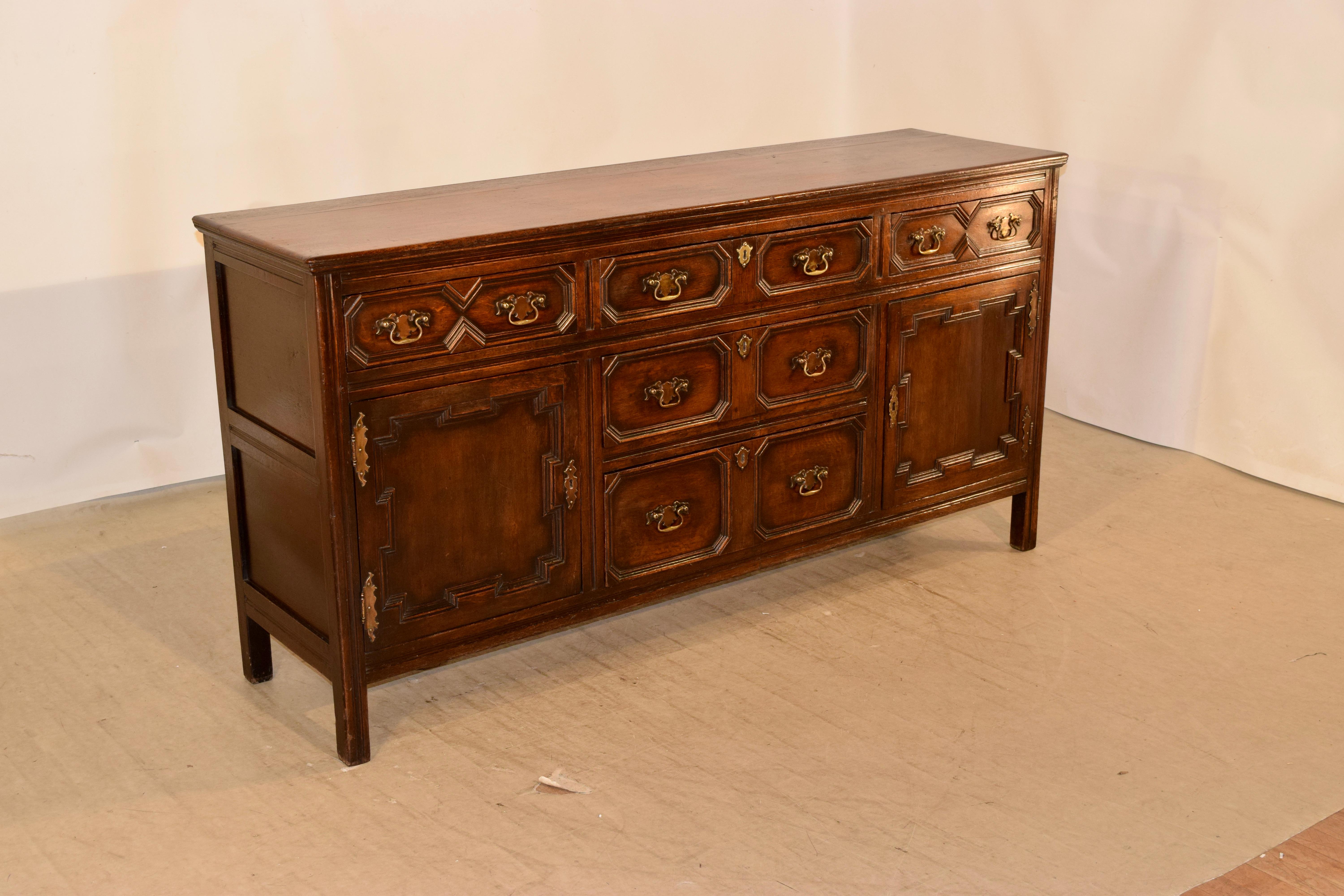 William and Mary Early 18th Century English Dresser Base