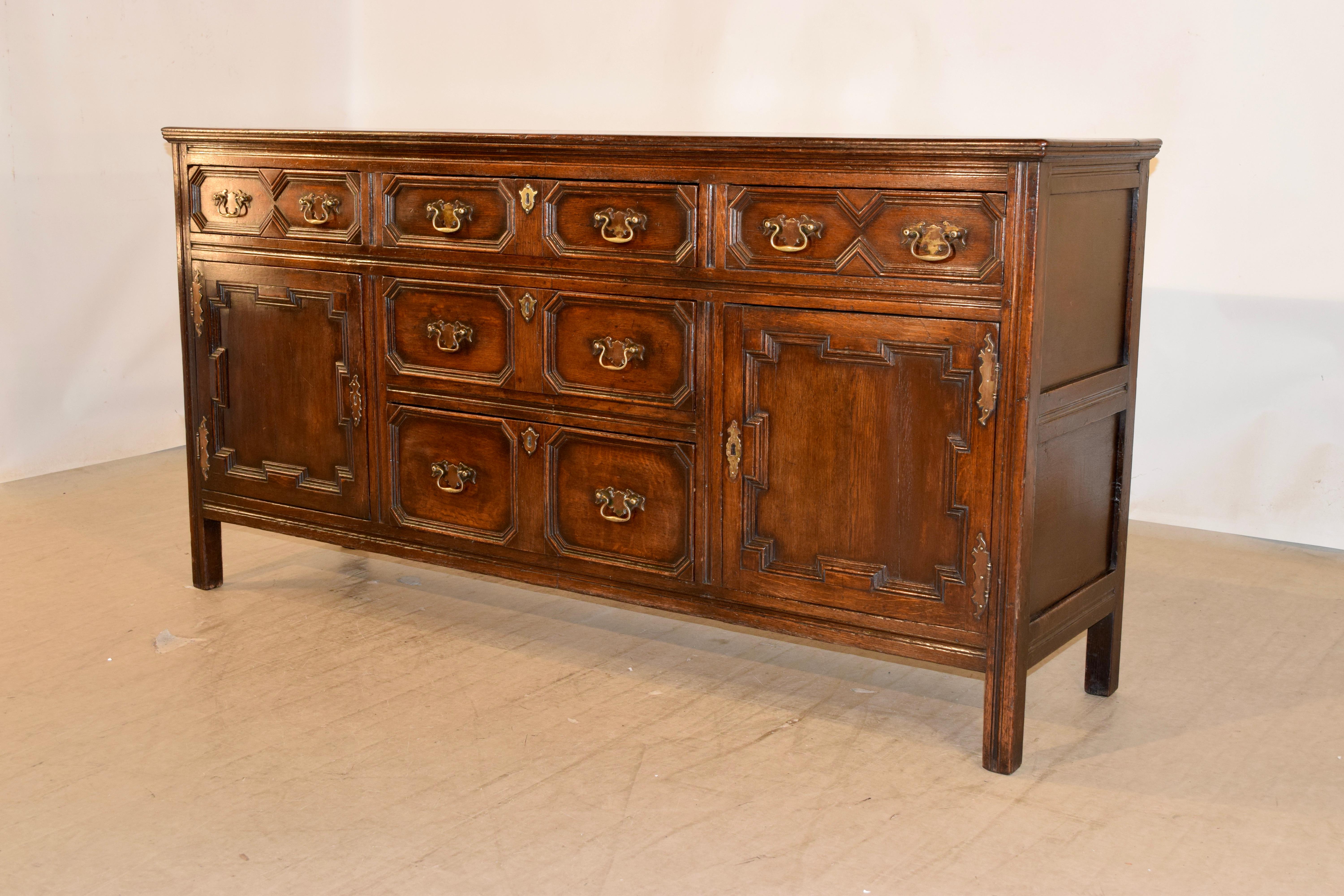 18th Century and Earlier Early 18th Century English Dresser Base