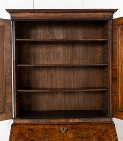 Early 18th Century English George I Walnut Bureau Bookcase