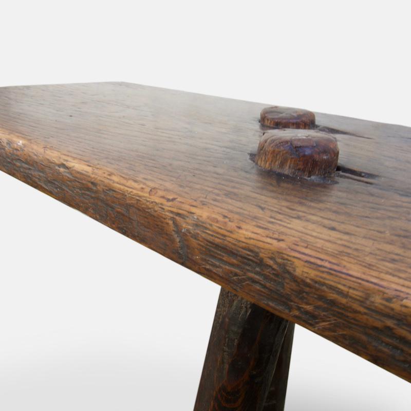 Early 18th Century English Oak Country Bench 6