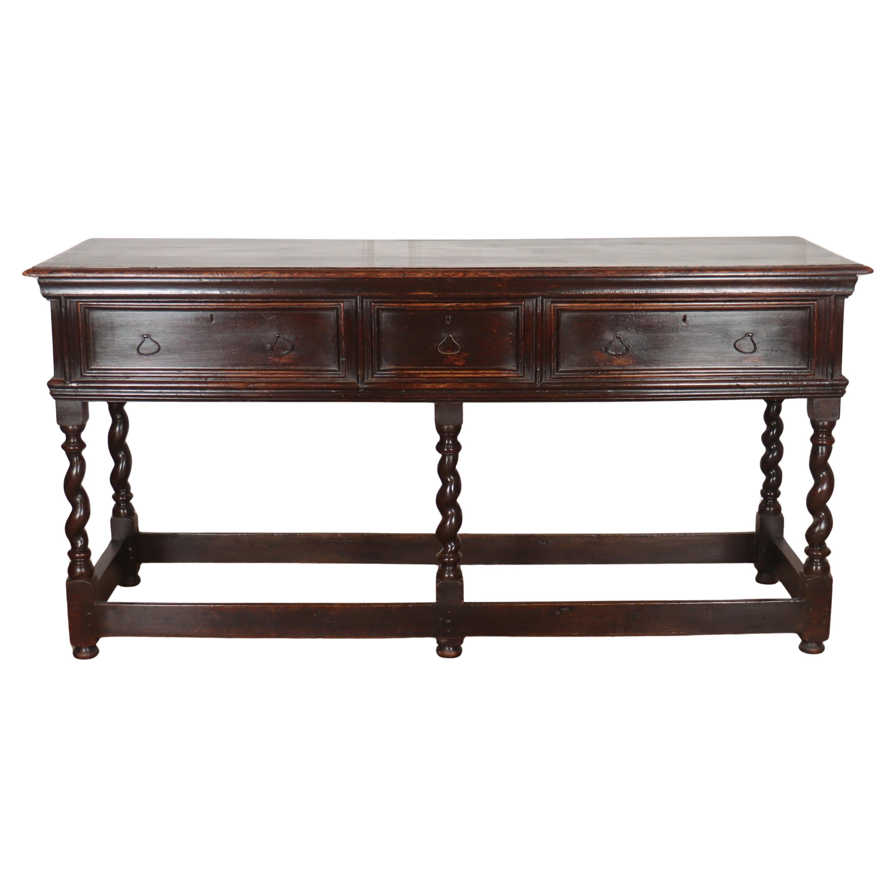 Early 18th Century English Oak Dresser Base
