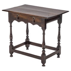 Early 18th Century English Oak Side Table with Drawer c1710 (Georgian, George I)