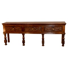 Englisches Eichen-Sideboard aus dem frühen 18.