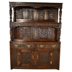 Early 18th Century English Tridarn Press Cupboard