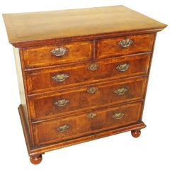 Early 18th Century English Walnut Chest of Drawers Queen Anne Period