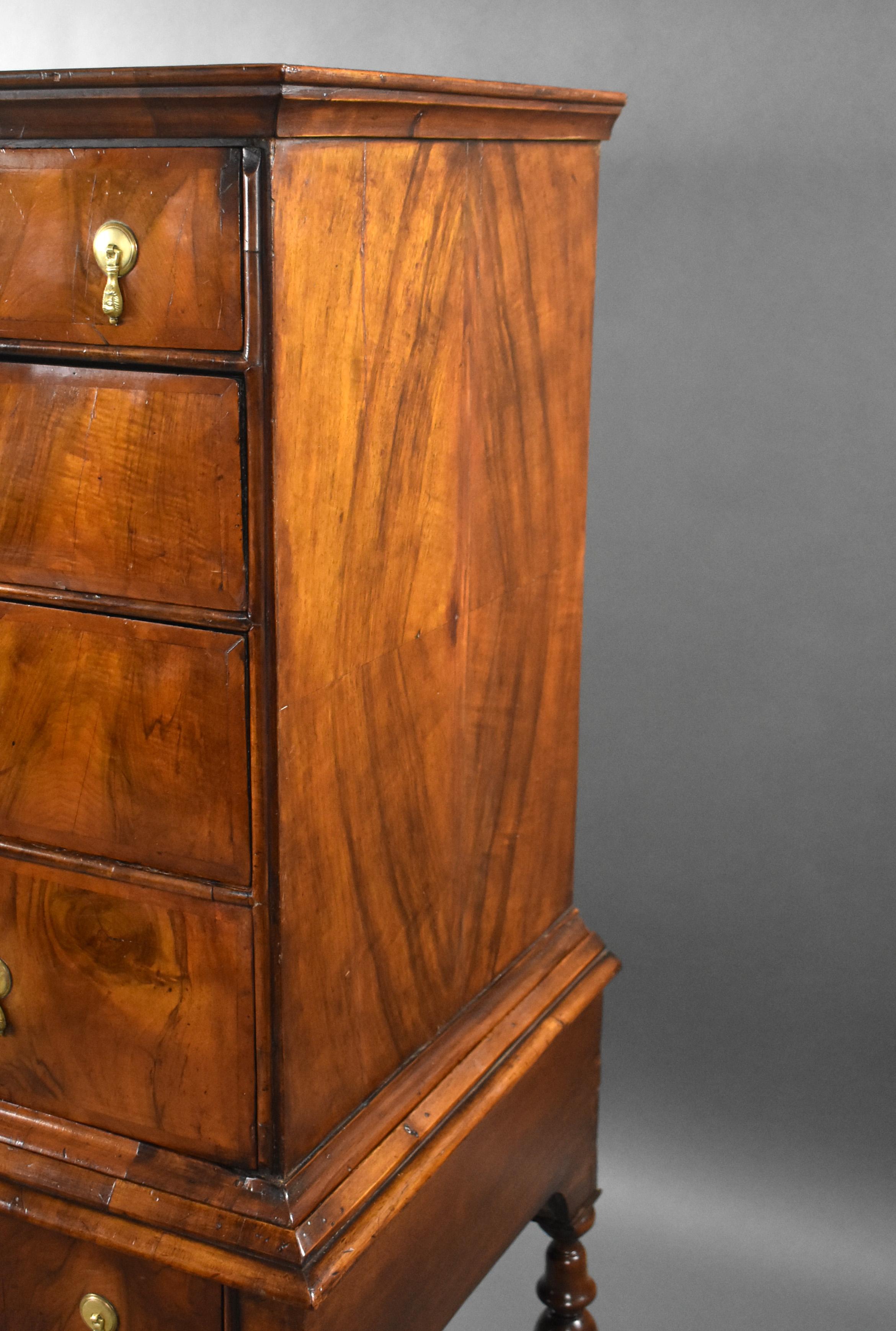 Early 18th Century English William & Mary Walnut Chest on Stand 8