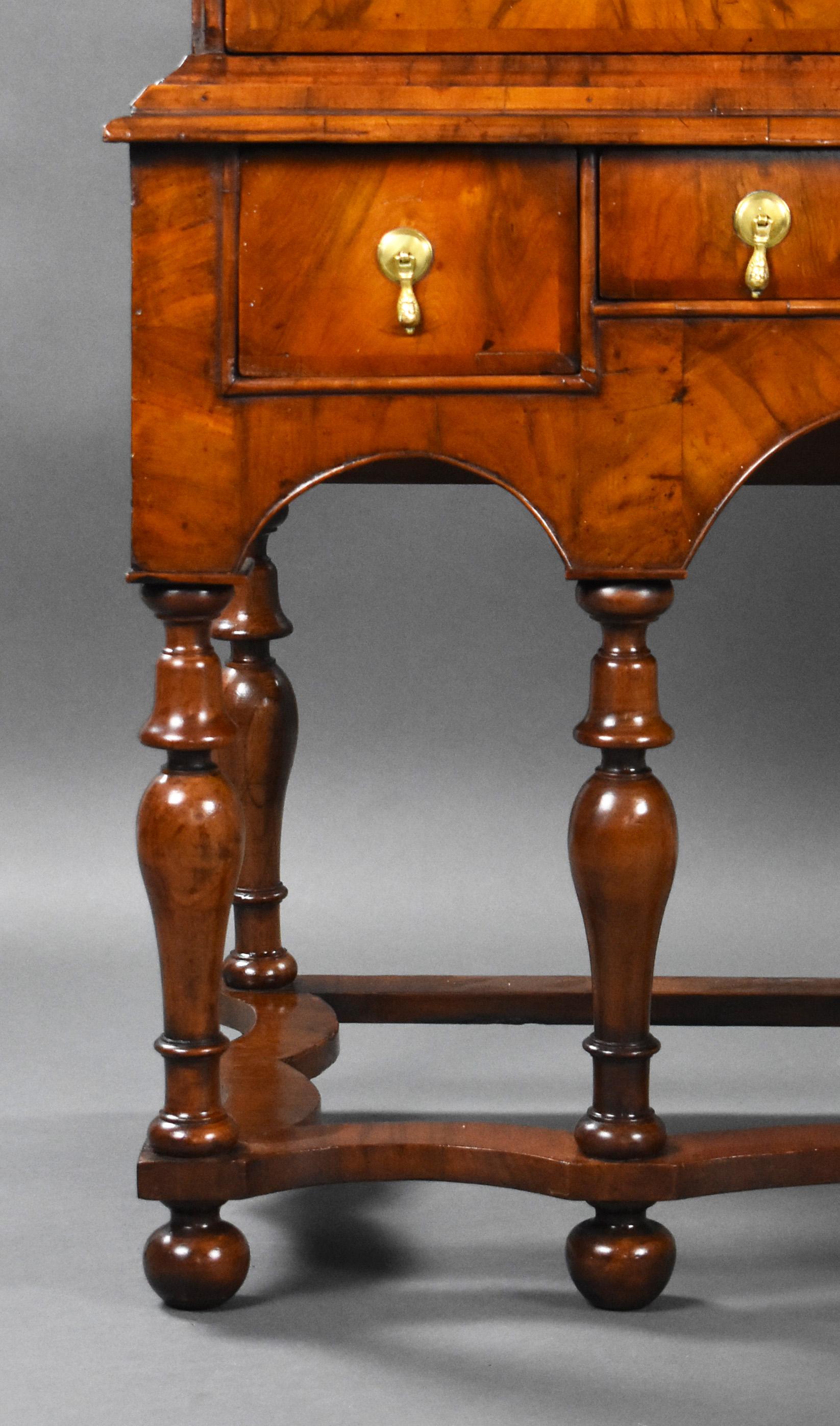 Early 18th Century English William & Mary Walnut Chest on Stand 1