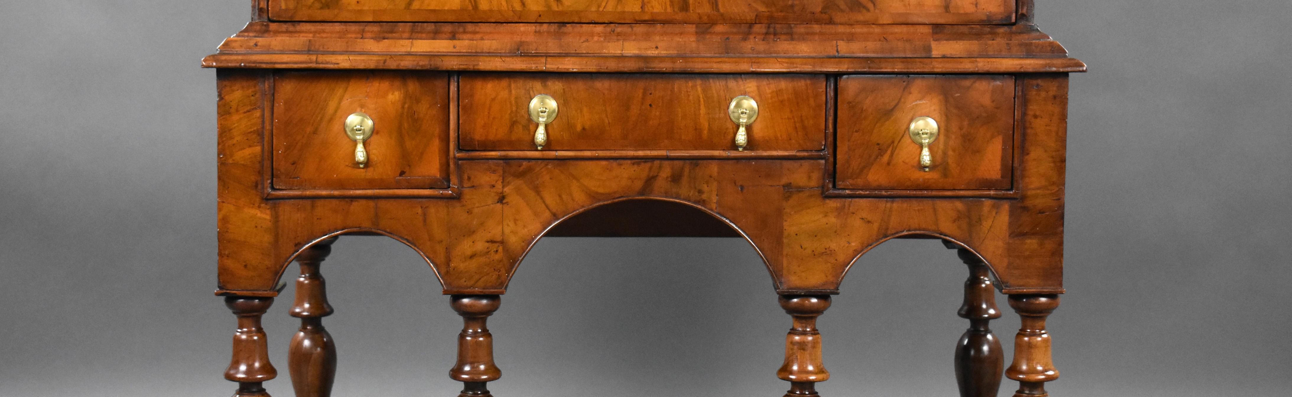 Early 18th Century English William & Mary Walnut Chest on Stand 2