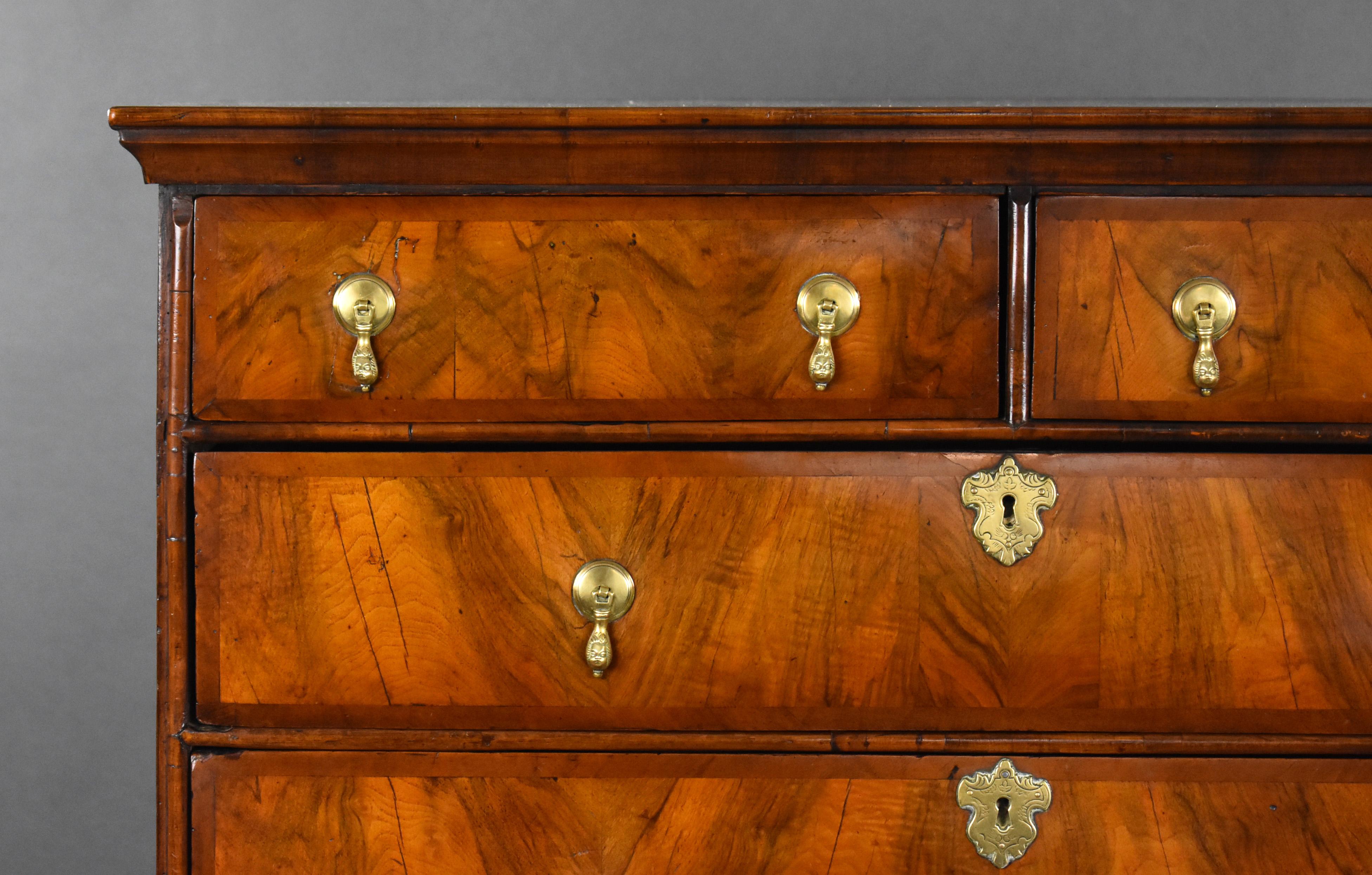 Early 18th Century English William & Mary Walnut Chest on Stand 4