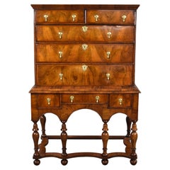Early 18th Century English William & Mary Walnut Chest on Stand
