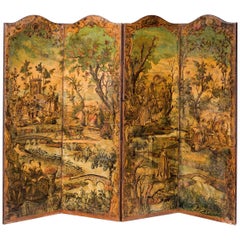 Early 18th Century European Four Fold Fire Screen