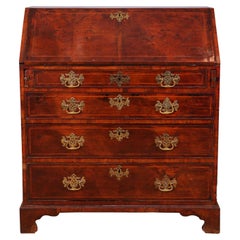 Early 18th Century Figured Walnut Bureau Cabinet