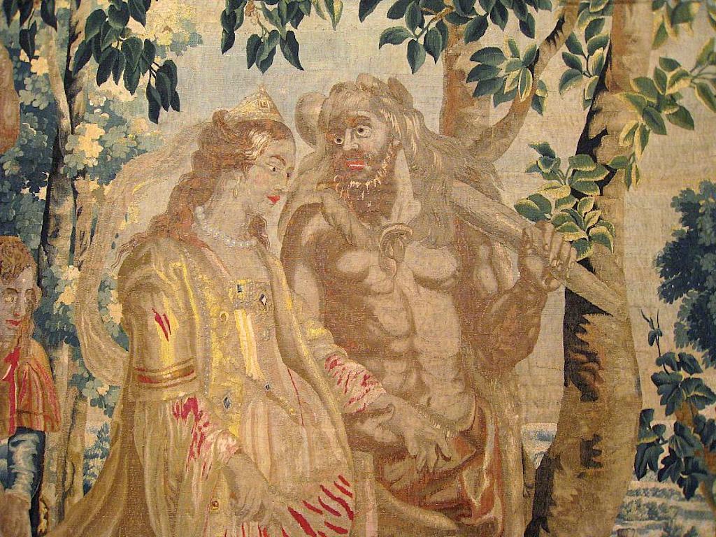Européen Tapisserie mythologique flamande du début du XVIIIe siècle avec Odysseus et Pénélope en vente
