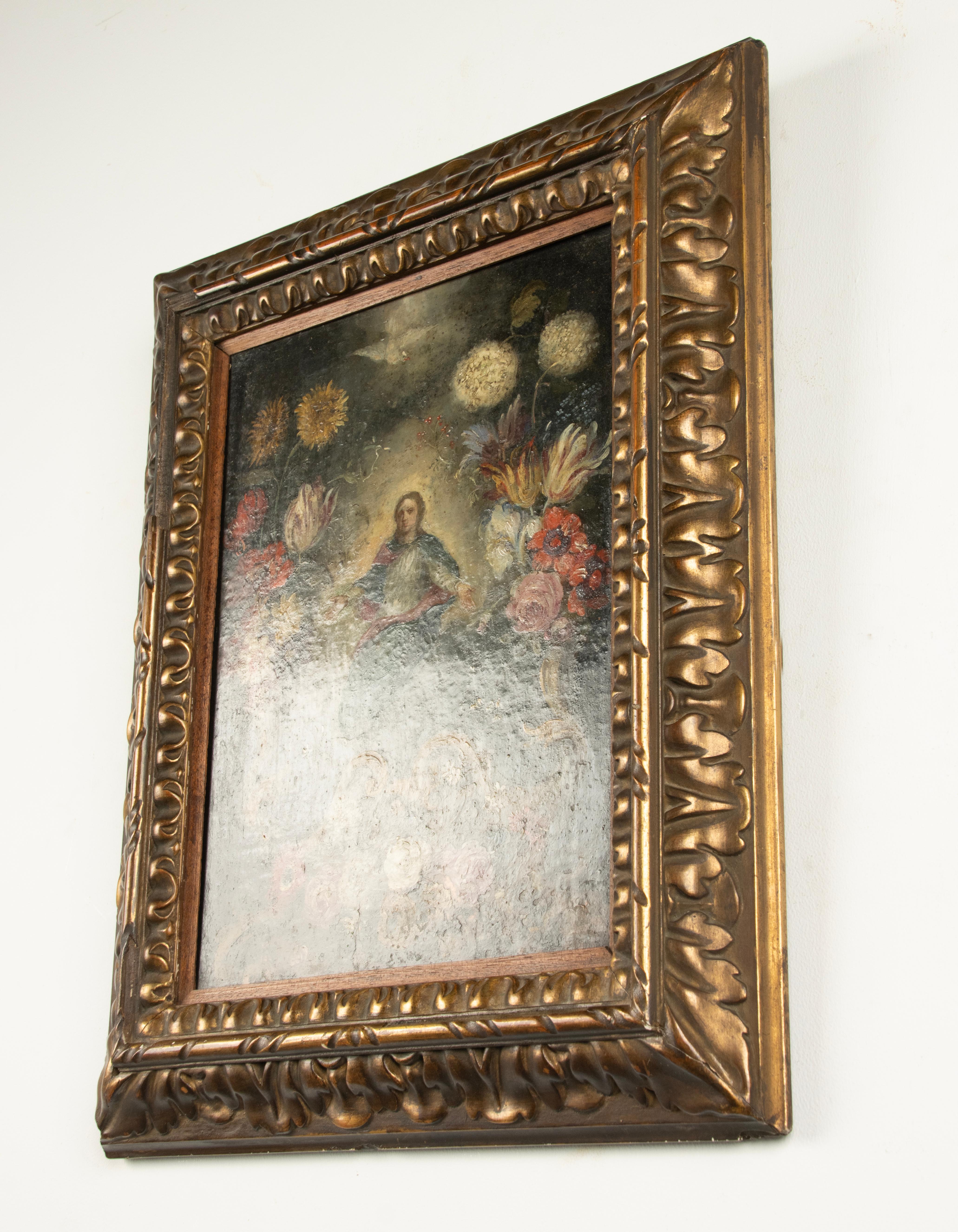 Flämisches Gemälde des frühen 18. Jahrhunderts - Öl auf Kupfer - Die Unbefleckte Empfängnis im Angebot 8