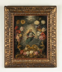 Early 18th Century Flemish Painting - Oil on Copper - The Immaculate Conception