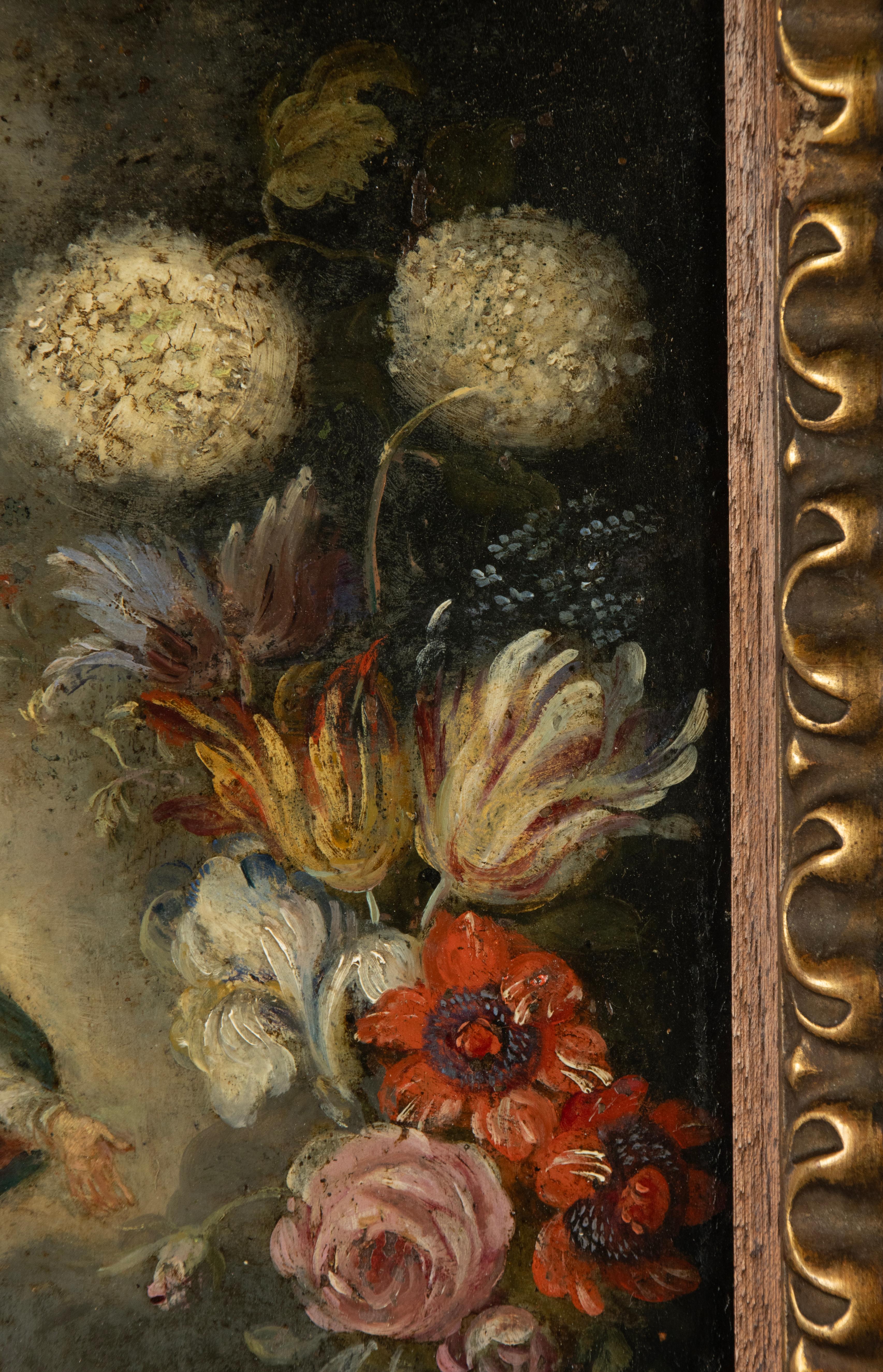 Flämisches Gemälde des frühen 18. Jahrhunderts - Öl auf Kupfer - Die Unbefleckte Empfängnis im Zustand „Gut“ im Angebot in Casteren, Noord-Brabant