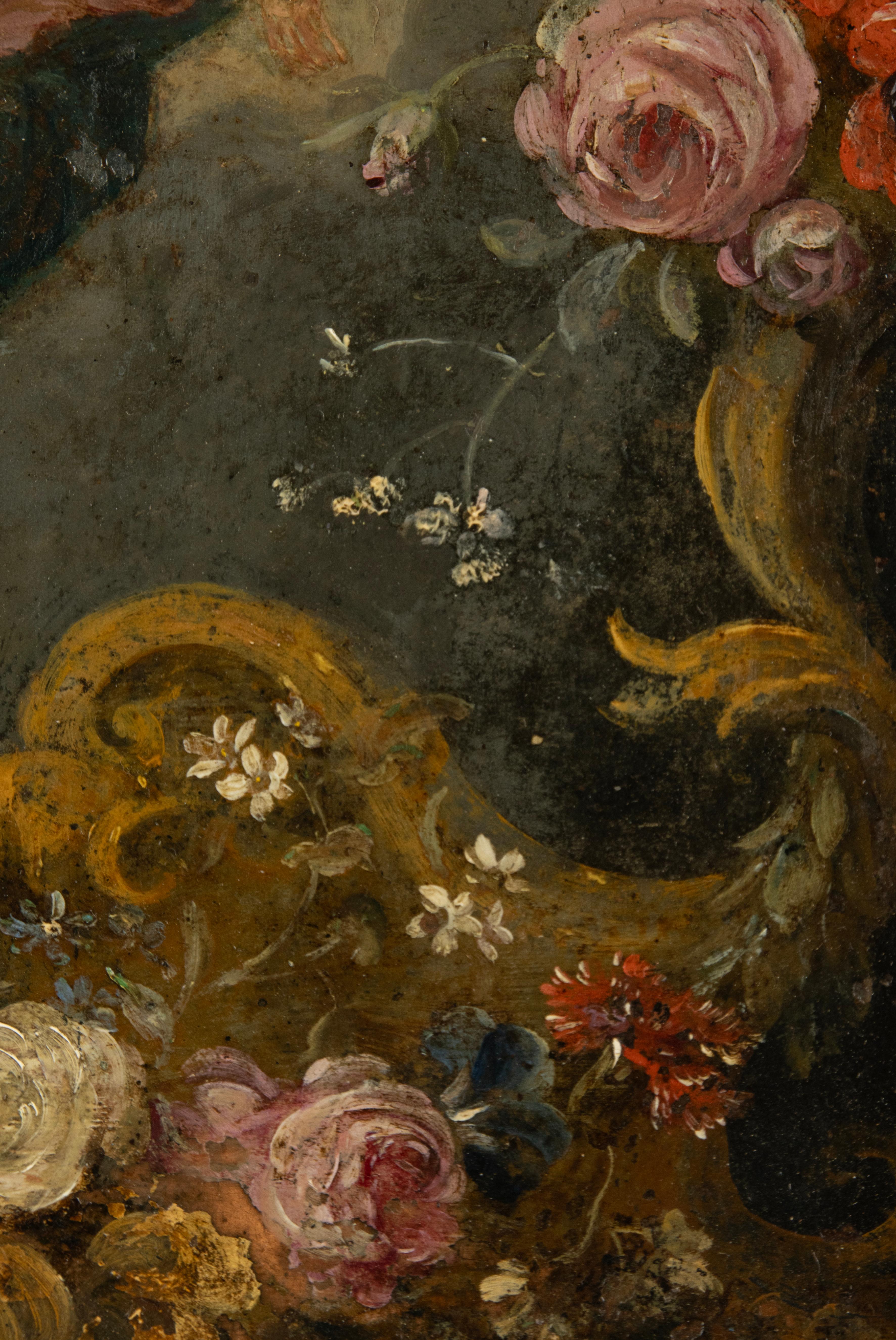 Flämisches Gemälde des frühen 18. Jahrhunderts - Öl auf Kupfer - Die Unbefleckte Empfängnis im Angebot 2