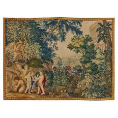 Early 18th century Flemish tapestry "Children’s Bacchanal"