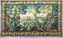 Antiker französischer Wandteppich des 18. Jahrhunderts - "Landschaft mit Vögeln"