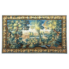 Antiker französischer Wandteppich des 18. Jahrhunderts - "Landschaft mit Vögeln"