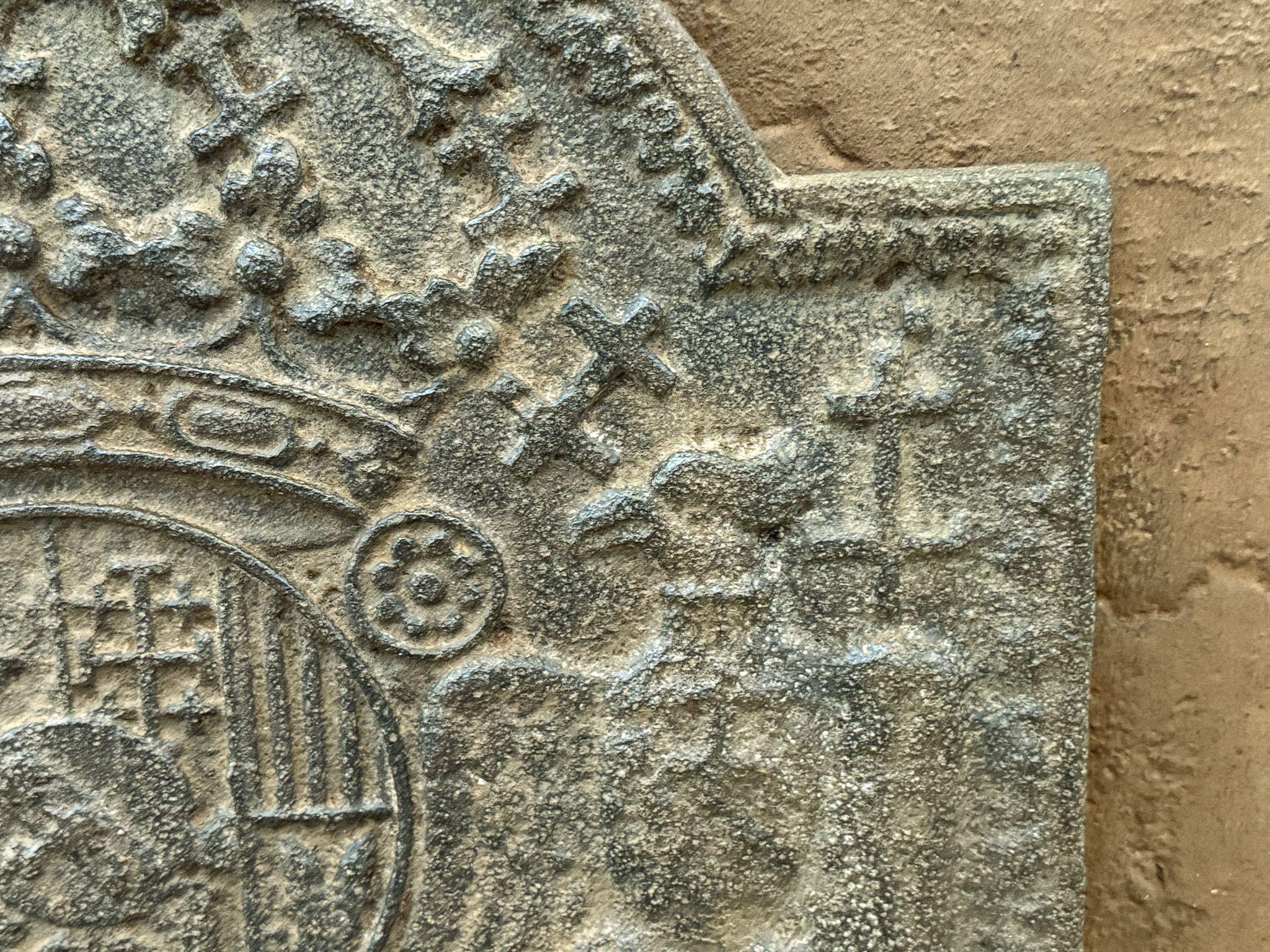 Cast Early 18th Century French 'Arms of Lorraine' Fireback / Backsplash For Sale
