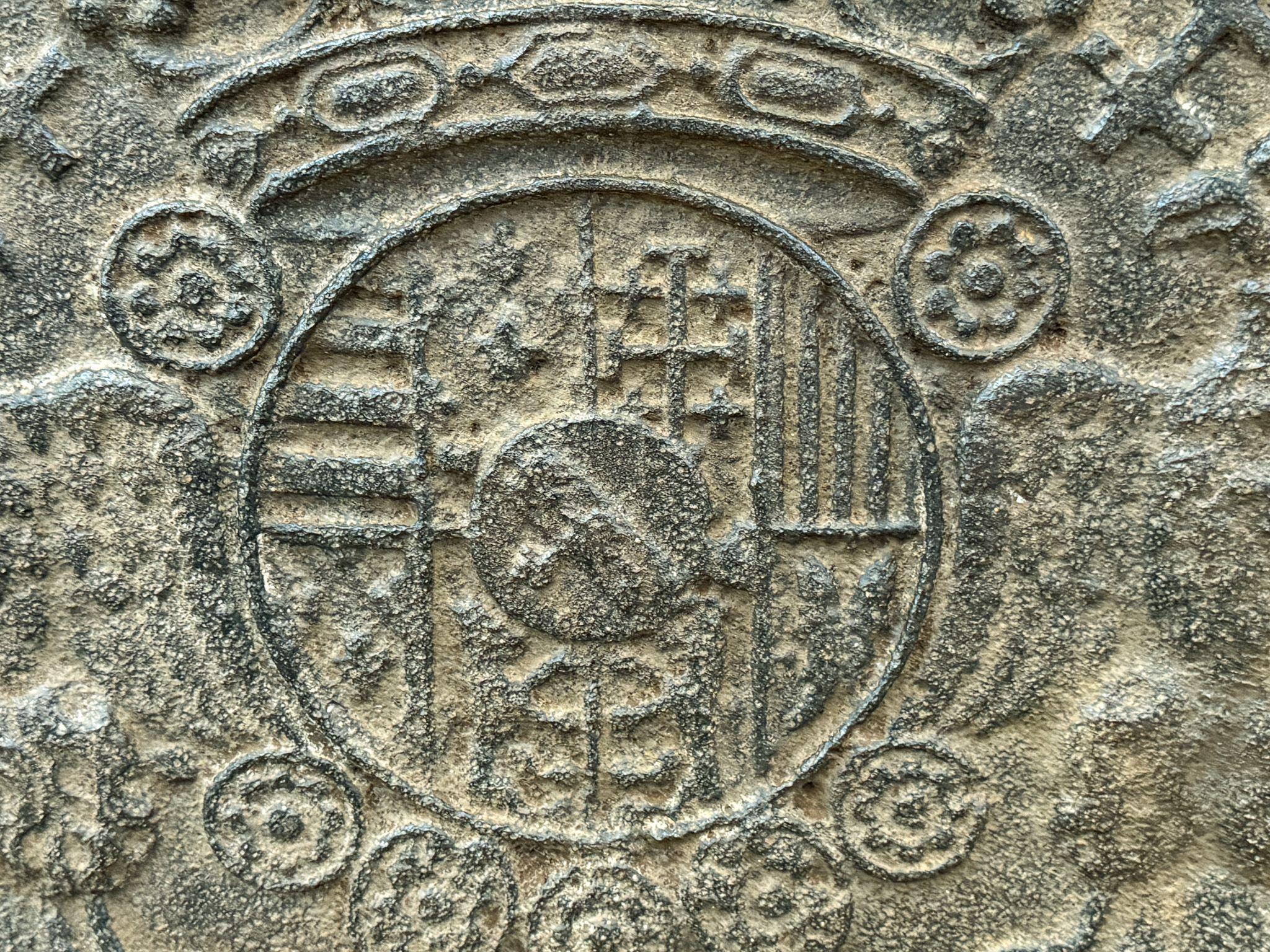 Iron Early 18th Century French 'Arms of Lorraine' Fireback / Backsplash For Sale