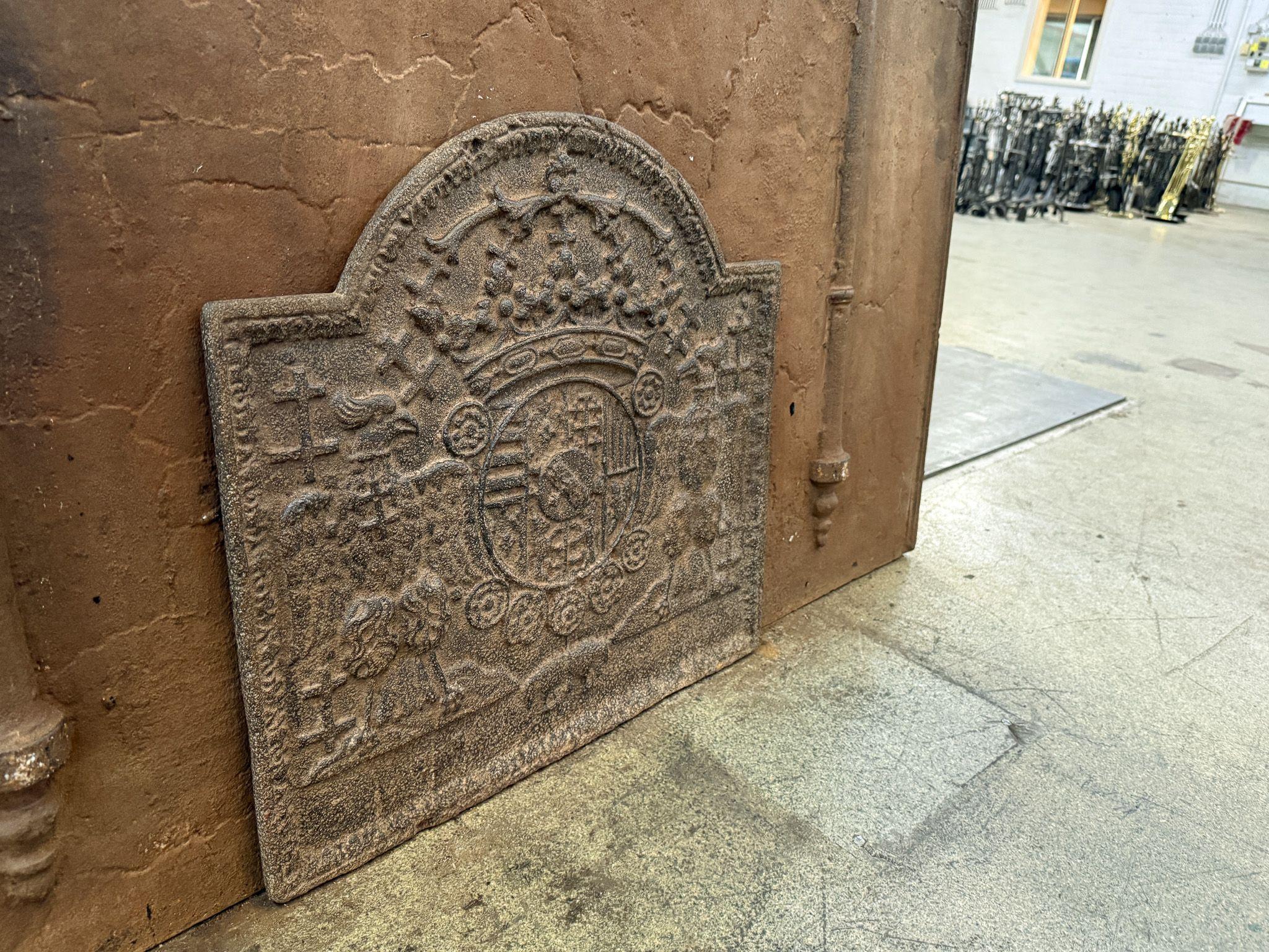 Early 18th Century French 'Arms of Lorraine' Fireback / Backsplash For Sale 3