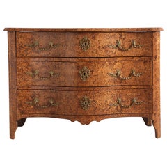 Early 18th Century French Burr Ash Commode